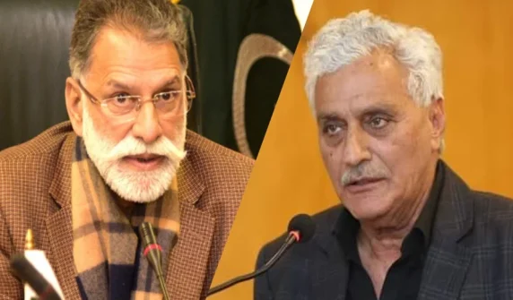 PTI AJK Split Conference presser