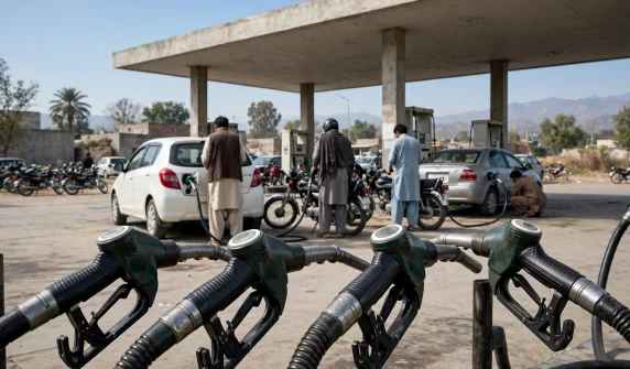 پٹرول پمپ پر گاڑی میں ایندھن بھرا جا رہا ہے — petrol price pakistan 17 october 2026 کی نمایاں تصویر