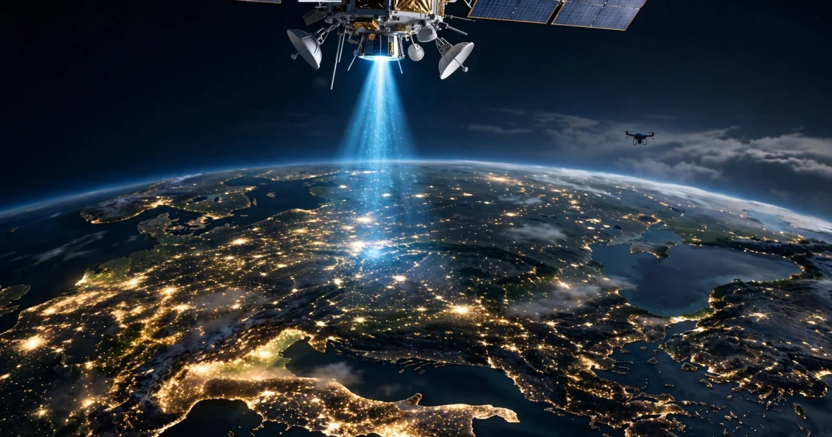 یوکرین میں starlink ukraine restrictions 17 october 2026 کے دوران ڈرون آپریشن کی علامتی تصویر