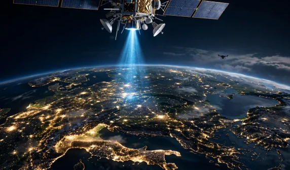 یوکرین میں starlink ukraine restrictions 17 october 2026 کے دوران ڈرون آپریشن کی علامتی تصویر