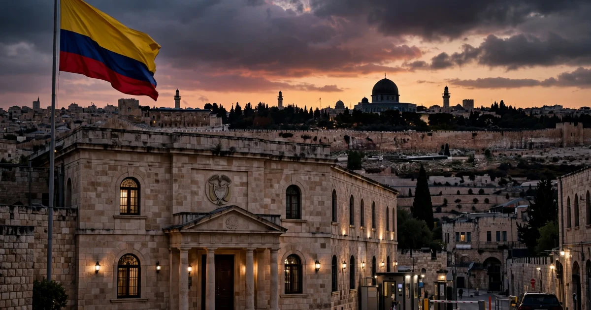 یروشلم میں کولمبیا کے سفارتخانے کی عمارت — colombia embassy jerusalem muslim countries condemn کی نمایاں تصویر