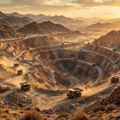 بلوچستان میں ریکوڈک کان کنی منصوبے کا فضائی منظر — reko diq ifc financing pakistan کی نمایاں تصویر
